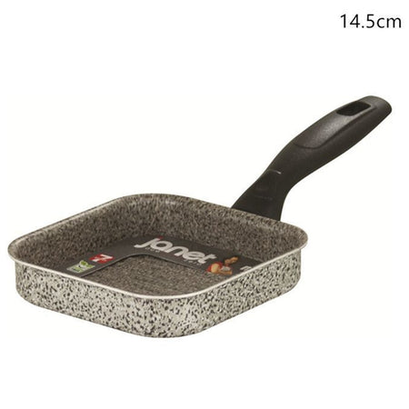 Bistecchiera Quadrata In Alluminio Antiaderente Antigraffio Da 14,5/23,5 Cm Con Manico
