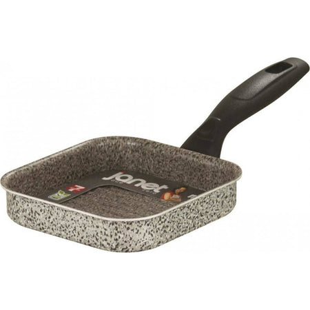 Bistecchiera Quadrata In Alluminio Antiaderente Antigraffio Da 14,5/23,5 Cm Con Manico