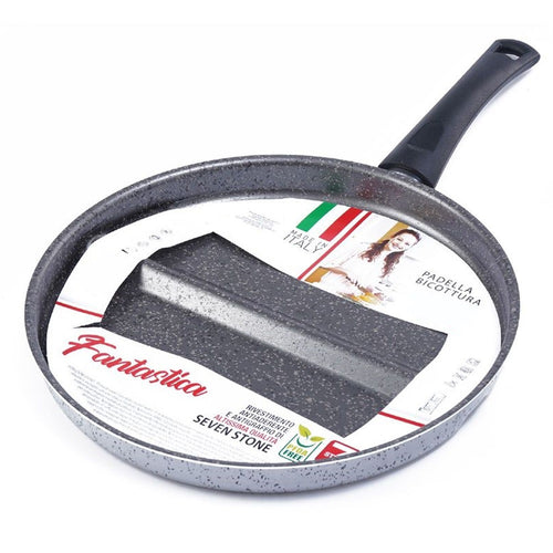 Padella Per Bicottura Con Divisorio Integrato Antiaderente Antigraffio Diametro 28/32 Cm