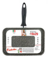Bistecchiera Rettangolare 19x29cm Pietra Antiaderente Antigraffio Con Manico Nero 045024m