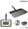 Bistecchiera Rettangolare 19x29cm Pietra Antiaderente Antigraffio Con Manico Nero 045024m
