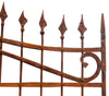 Biscottini Cancello in ferro pieno finitura antico anticata L348xPR10xH270 cm. Made in Italy