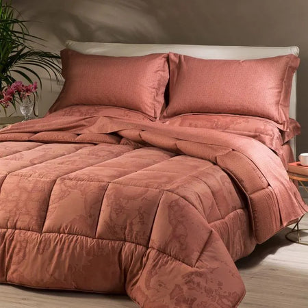 Trapunta Alviero Martini * Geo Terracotta in Raso - Comfort e Eleganza