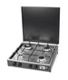 Parker Fornello 4 fuochi a gas Gpl / Metano Grigio grafite Doppia Corona 3,5 Kw piano Acciaio Inox made in italy mod. 542GSPGP/C