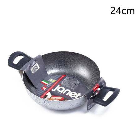 Padella Alta Tegame Rivestimento Antiaderente 7 Strati Con 2 Manici ø 16-20-24-28-32 Cm