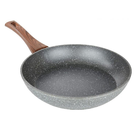 Padella Rivestimento Antiaderente Antigraffio Per Induzione Manico Legno Da ø 18 A 26 Cm