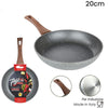 Padella Rivestimento Antiaderente Antigraffio Per Induzione Manico Legno Da ø 18 A 26 Cm