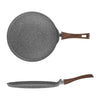 Padella Piastra Crepiera Antiaderente ø32cm Uovo Fritto Per Induzione Manico Legno 043204m