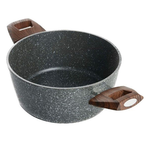 Casseruola Con 2 Manici Legno Pentola Antiaderente Antigraffio Per Induzione Da ø16 A 24cm
