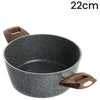 Casseruola Con 2 Manici Legno Pentola Antiaderente Antigraffio Per Induzione Da ø16 A 24cm