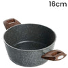 Casseruola Con 2 Manici Legno Pentola Antiaderente Antigraffio Per Induzione Da ø16 A 24cm