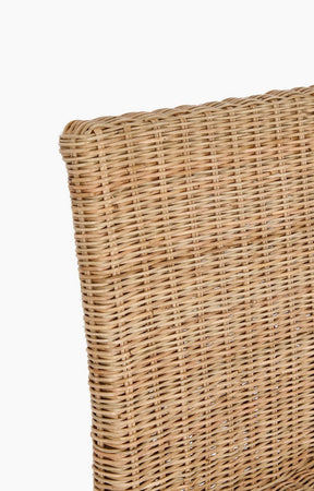 Sedia "Analuz" struttura in legno di mango con intreccio in rattan da interno