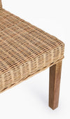 Sedia Analuz struttura in legno di mango con intreccio in rattan da interno
