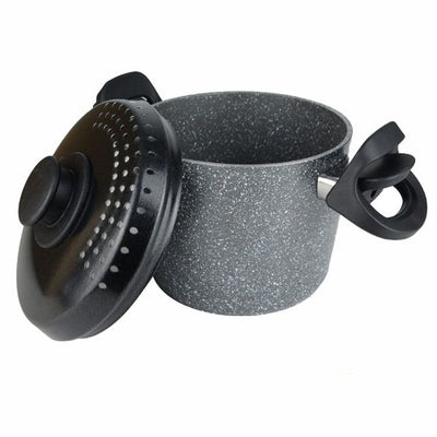 Pentola Cuocipasta Antiaderente Con Coperchio Forato Per Piano A Induzione Da ø16-20cm