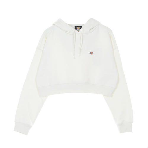 DICKIES Felpa Cappuccio Corta Donna Oakport Cropped Hoodie Ecru da donna