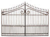 Biscottini Cancello in ferro pieno finitura anticata L402xPR10xH288 cm. Made in Italy