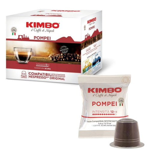 Kimbo Miscela Pompei 100 Capsule Compatibili Nespresso