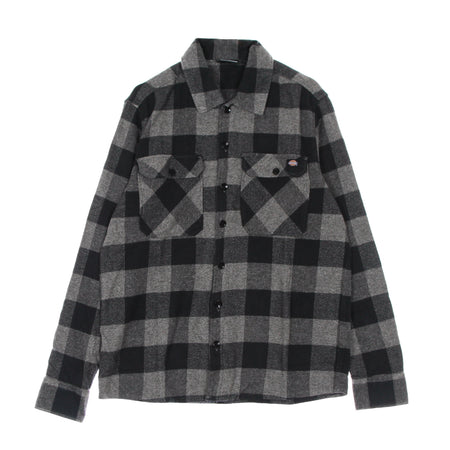 DICKIES Camicia Manica Lunga Uomo New Sacramento L/s Shirt Grey Melange da uomo