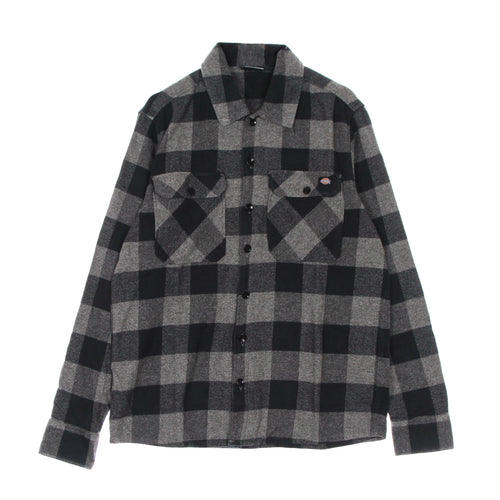 DICKIES Camicia Manica Lunga Uomo New Sacramento L/s Shirt Grey Melange da uomo