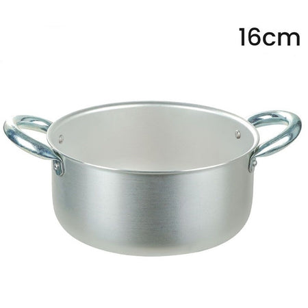 Casseruola Pentola In Alluminio Con 2 Maniglie Metallo ø16-18 Cm Utensile Per Cucina