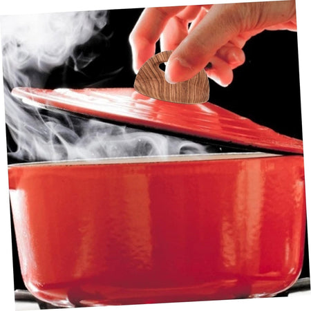 Pomello Manopola Ricambio Per Coperchio Resistente Al Calore ø7cm Effetto Legno 607416