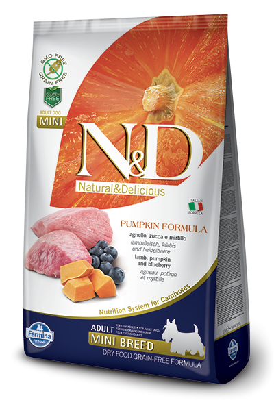 Farmina N&D Pumpkin mangime secco Cani Adulti Mini agnello e mirtillo 2,5 kg