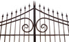 Biscottini Cancello in ferro pieno finitura anticata L402xPR10xH288 cm. Made in Italy