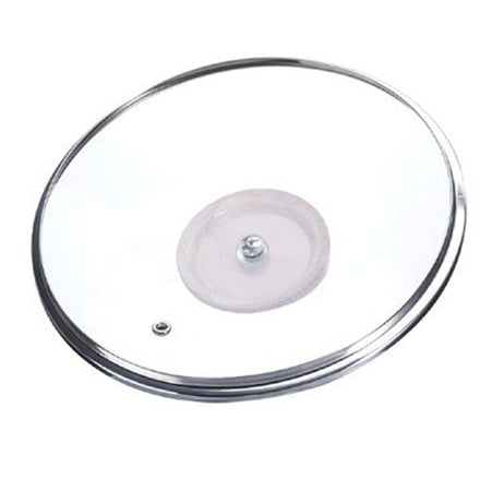 Coperchio In Vetro Temperato Per Pentola Padella Ricambio ø16 A 32cm Pomello Effetto Legno