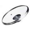 Coperchio In Vetro Ricambio Per Pentola Padella ø16-18-20-22-24-26-30-32cm Pomello Nero