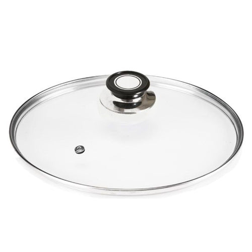Coperchio In Vetro Accessorio Per Padella Pentole Universale Con Foro Vapore ø18-26-30cm