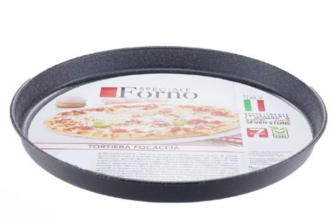 Teglia Stampo Tortiera Focaccia Tonda Antiaderente Antigraffio Da Forno ø22-26-28-30-32cm