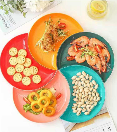 Vassoio 5 Scomparti Colorati Per Snack Frutta Secca Dolci E Finger Food