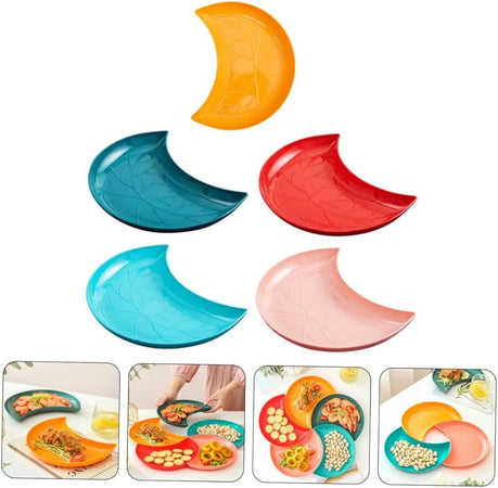 Vassoio 5 Scomparti Colorati per Snack Frutta Secca Dolci e Finger Food Vassoio 5 Scomparti Colorati per Snack Frutta Secca Dolci e Finger Food