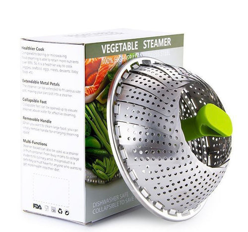 Cestello Per Cottura A Vapore In Acciaio Inox Pieghevole Per Verdure