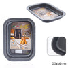 Teglia Rettangolare Bassa 20x14xh3cm Per Friggitrice Ad Aria Forno Antiaderente 054071