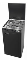CFParker Fornello Cucina a Gas Gpl / Metano 4 fuochi grigio grafite piano acciaio inox 3,5 Kw Mobile 541GSPGP/C