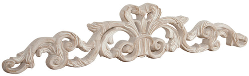 Biscottini Sopraporta in legno finitura bianco anticato