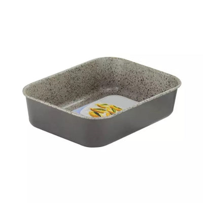 Sfornatutto Piccolo Teglia 27x19xh6cm Grigio Pietra In Alluminio Antiaderente 036848m