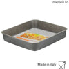Teglia Quadra Alta H5cm Con Rivestimento Antiaderente Antigraffio Da Forno 3 Misure