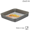 Teglia Quadra Alta H5cm Con Rivestimento Antiaderente Antigraffio Da Forno 3 Misure