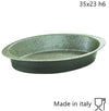 Teglia Ovale Per Forno 35 X 23 X H6 Cm In Alluminio Antiaderente Antigraffio 037081m