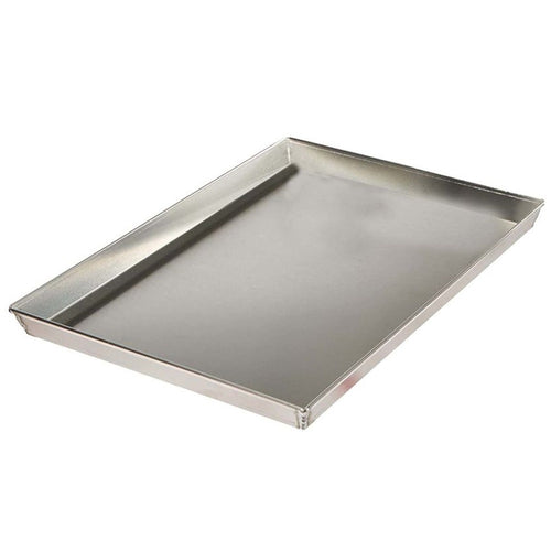 Teglia In Latta Rettangolare Saldata Bordata Da 60cm Per Pizza Forno Argento 006519