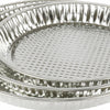 Tris Stampi Per Crostata Torte Dessert Pasticcini In Latta 24/28/32 Cm Teglie 007910a