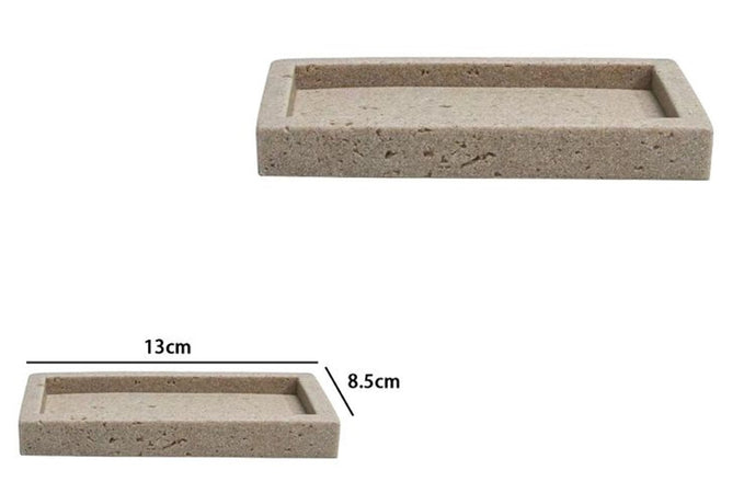 Piatto Porta Sapone Saponetta Pietra Cemento Naturale Accessorio Arredo Da Bagno 87825