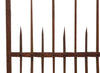 Biscottini Cancello in ferro pieno finitura anticata L402xPR10xH288 cm. Made in Italy