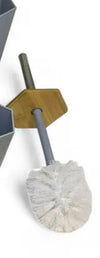 Porta Scopino Esagonale Geometrico Grigio Legno Con Scopettino Spazzolone Wc Bagno 10849