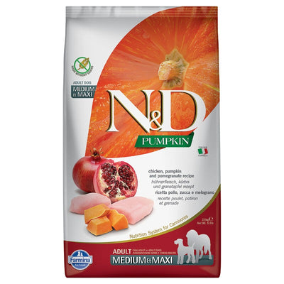 Farmina N&D Pumpkin mangime secco Cani Adulti Medium Maxi pollo e melograno
