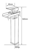 Rubinetto Miscelatore Per Lavabo Bagno A Cascata Con Piletta Acciaio Cromato 87397