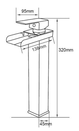 Rubinetto Miscelatore Per Lavabo Bagno A Cascata Con Piletta Acciaio Cromato 87397