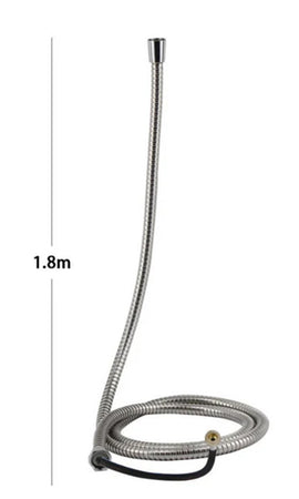 Tubo Flessibile Doccia Acciaio Con Sistema Sicurezza Antiscoppio 1.8 Mt Bagno 69223